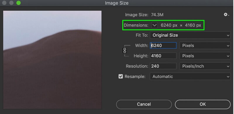Photoshop で画像をリサイズ