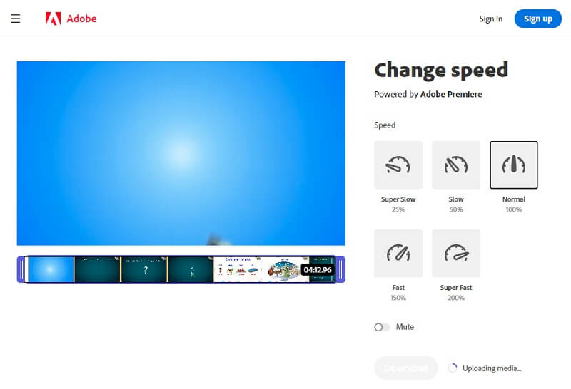 Adobeで速度を変更する方法