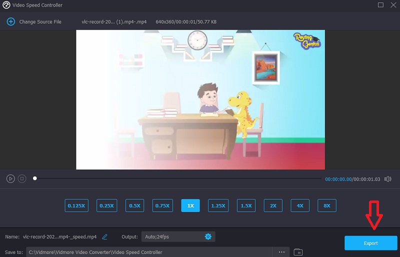 Vidmoreで動画を書き出す