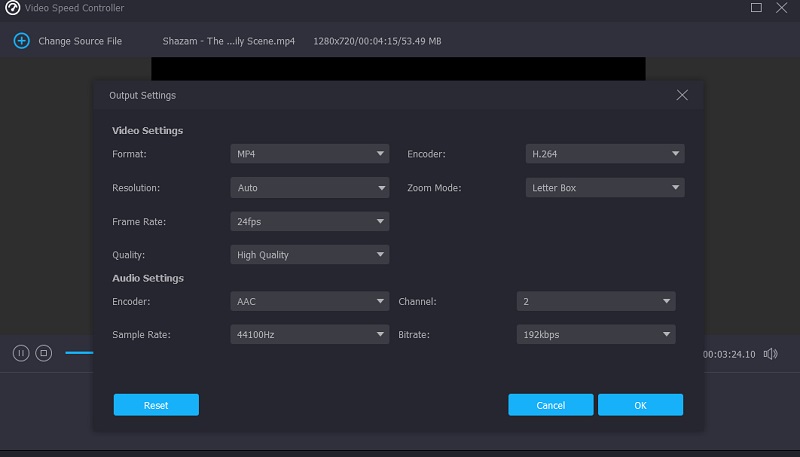 Vidmore で設定を調整