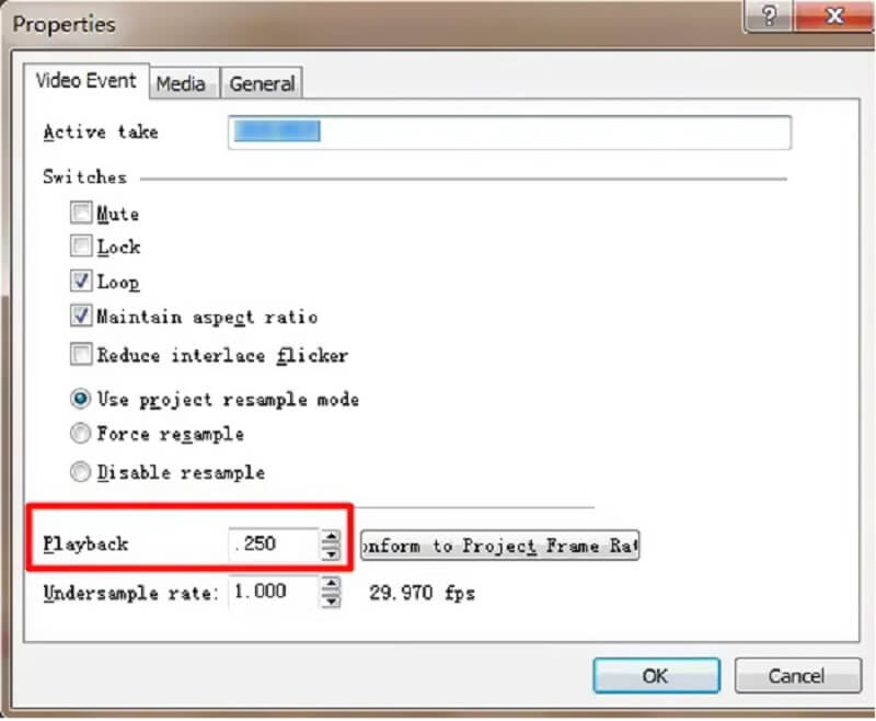 Sony Vegas の再生速度を上げる