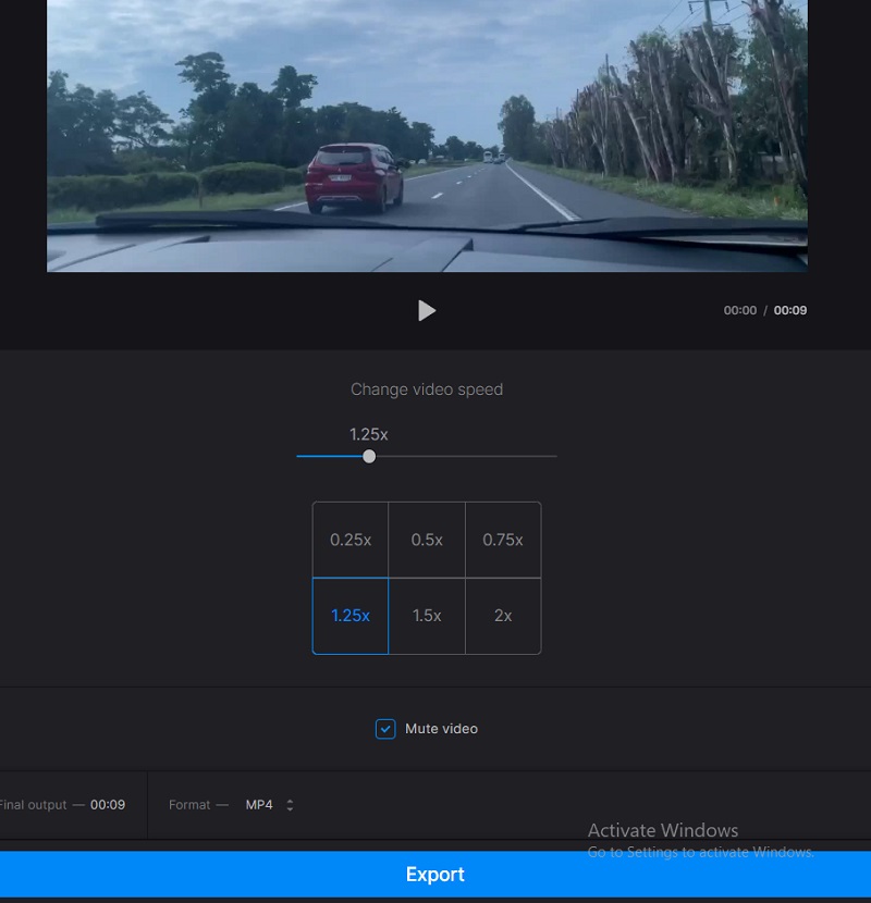 スロー再生 Clideo