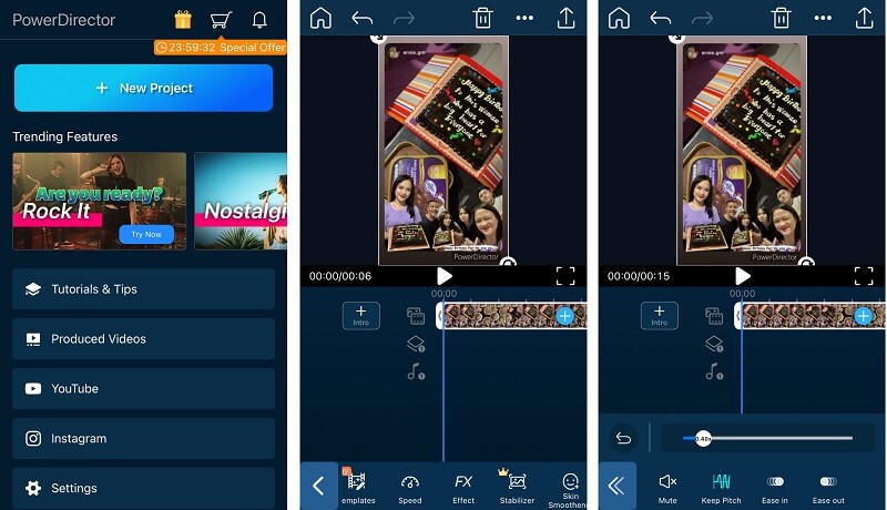 スロー再生 PowerDirector