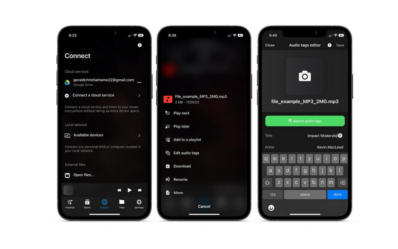 Evermusic モバイルアプリ