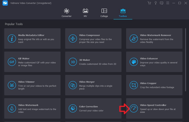 Toolbox Vidmore Do Slow Motion in Sony Vegas