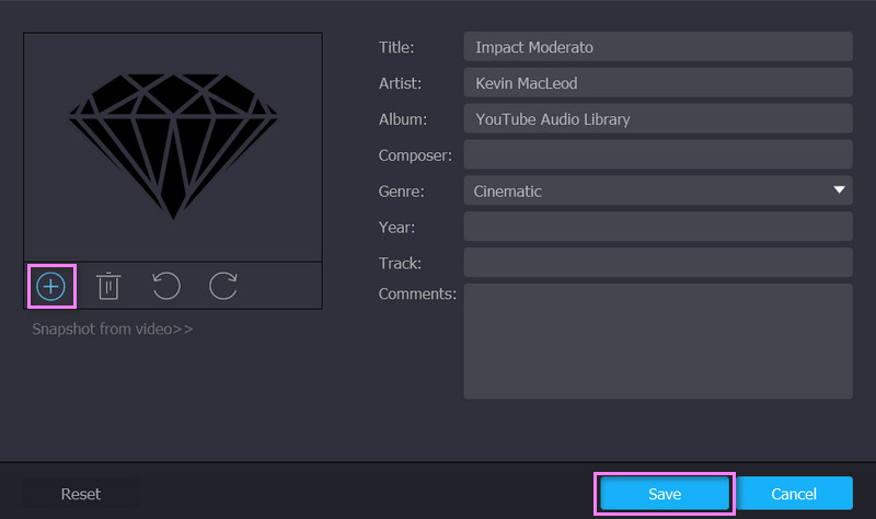 カバーアートワークを追加