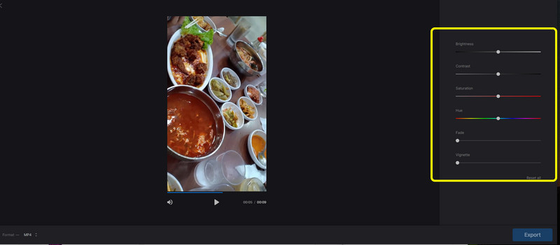 Clideo で色を調整