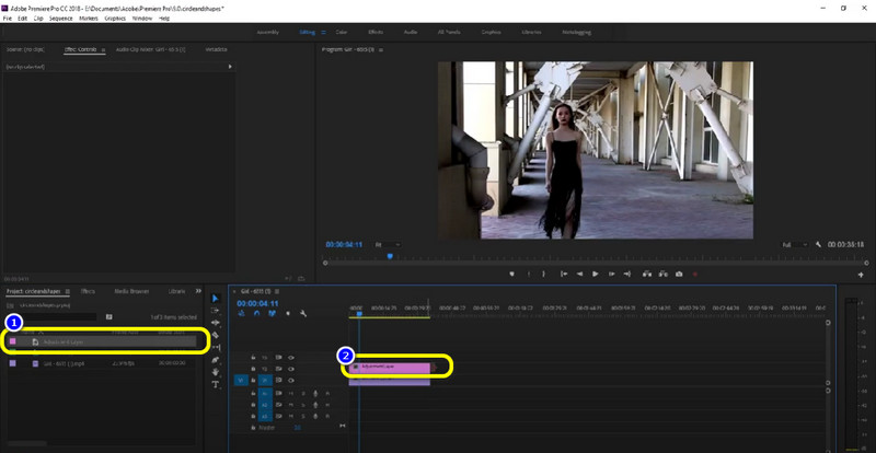 調整レイヤーをドラッグ