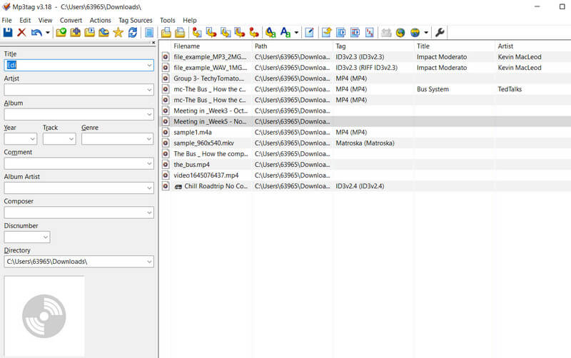 MP3タグインターフェース