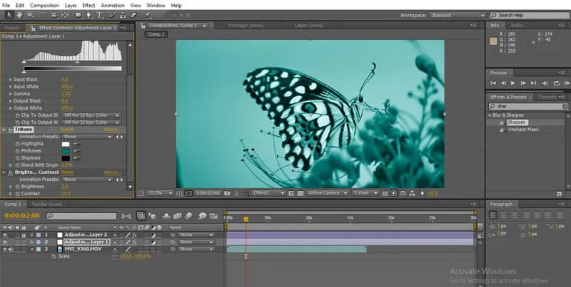 Adobe After Effects カラーグレーディング