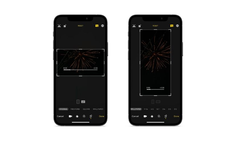 写真アプリでアスペクト比を編集