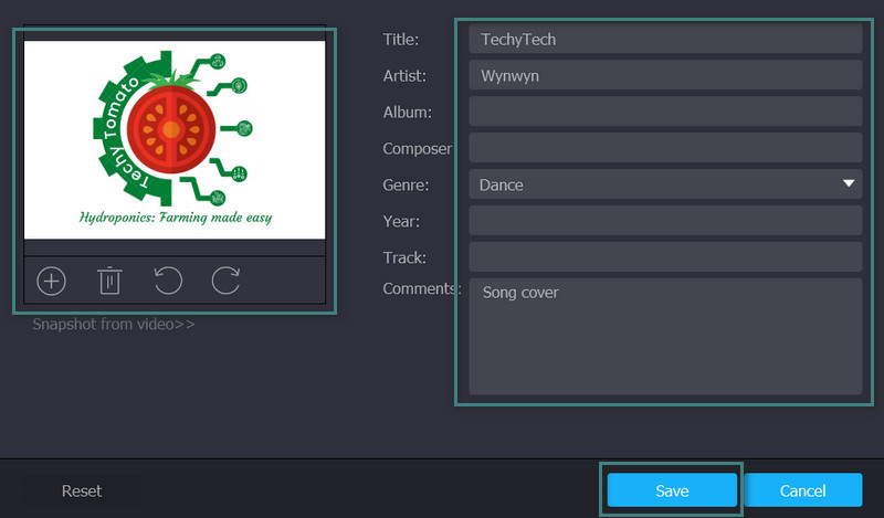 FLAC メタデータを追加