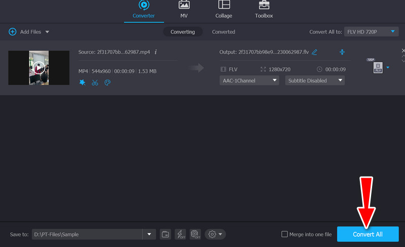 ウォーターマーク入り動画を保存
