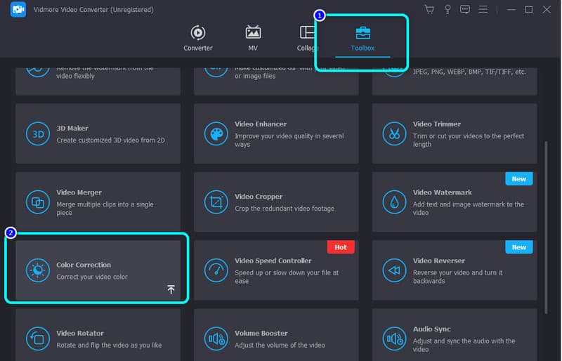 ツールボックス　カラー補正　露出