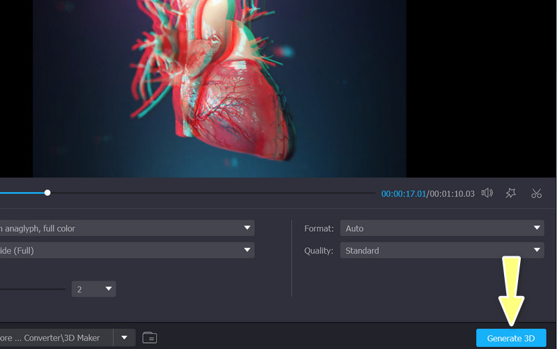 3D動画を生成