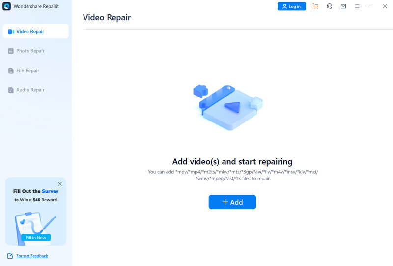 Repairit ファイル追加