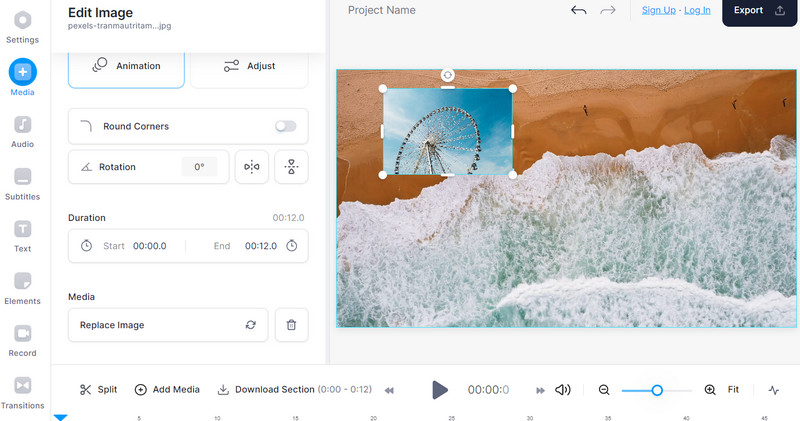 Veed インターフェース