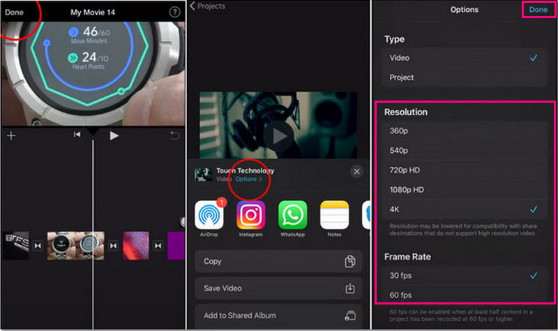 iMovie iPhoneで動画をシャープにする方法