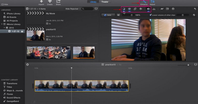 iMovie（Mac）動画をシャープにする方法