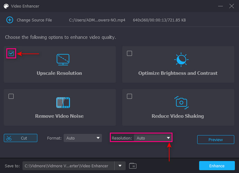 動画の解像度をアップスケール