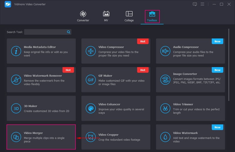 動画結合ツールを選択