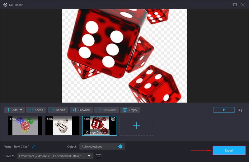 出力ボタンをクリック