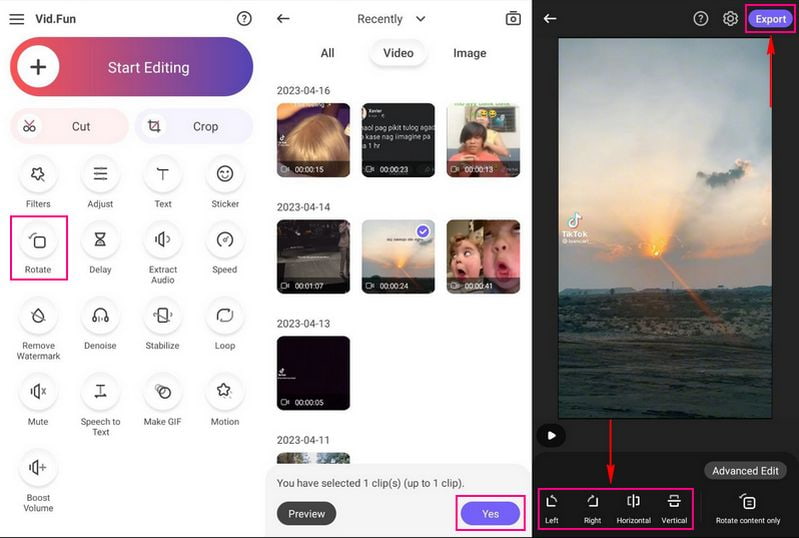 スマホで TikTok 用動画を反転・回転する方法
