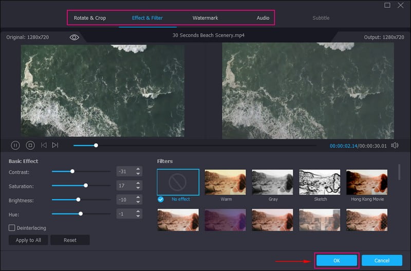 編集オプションにアクセス