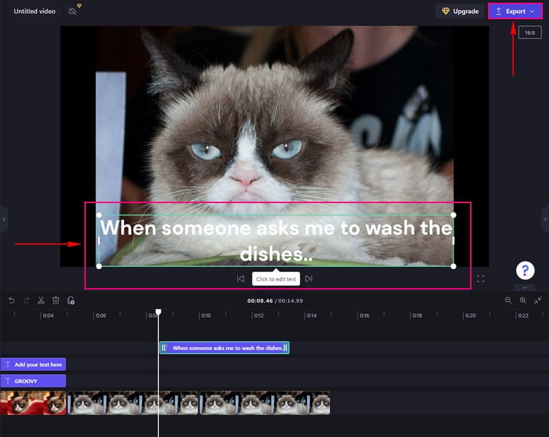 Clipchamp ミーム動画