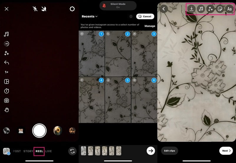 Instagramでスライドショーリールを作る方法