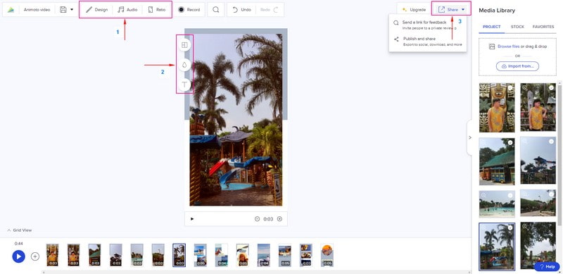 Animoto でスライドショーを作成する方法