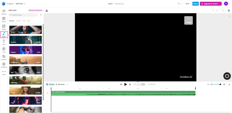 InVideo ミュージックビデオ