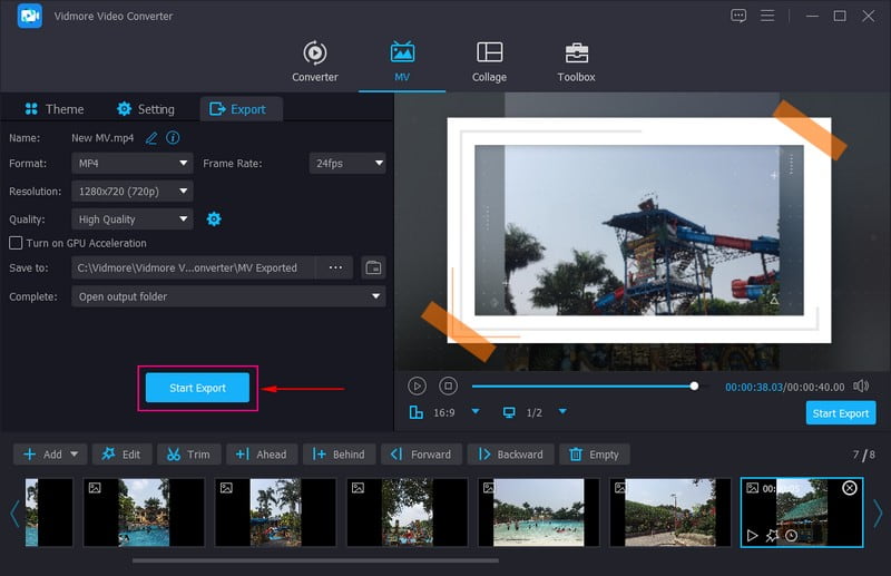 画像／動画スライドショーを保存