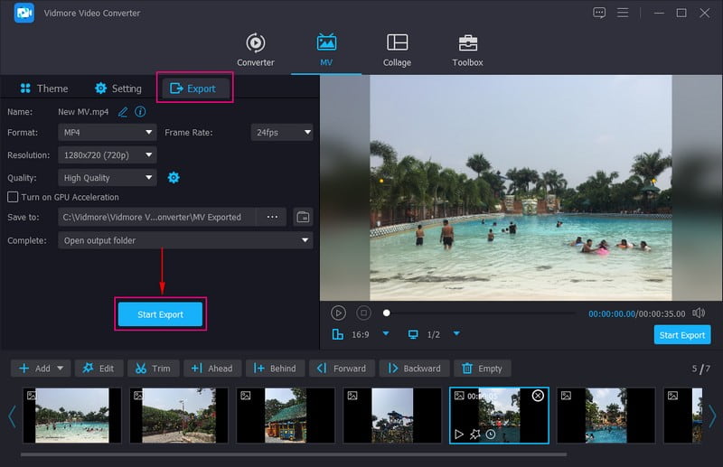 写真動画スライドショーを保存