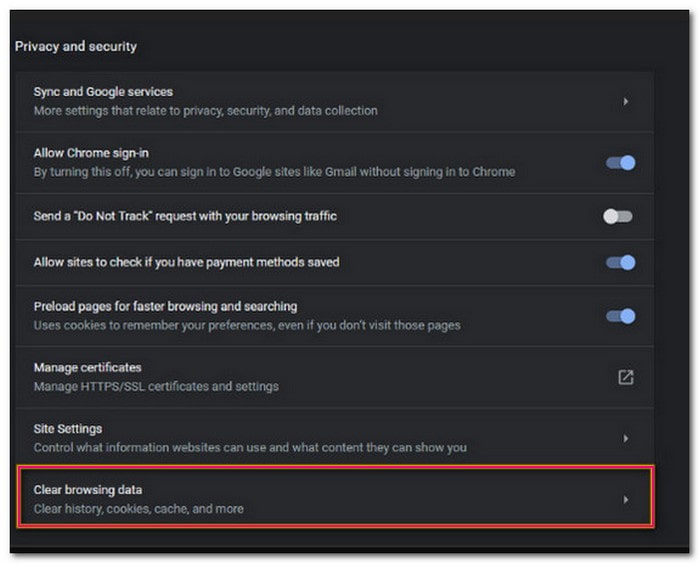 履歴・Cookie・キャッシュなどを削除する