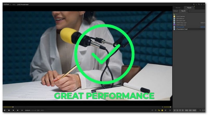 PotPlayerのパフォーマンス