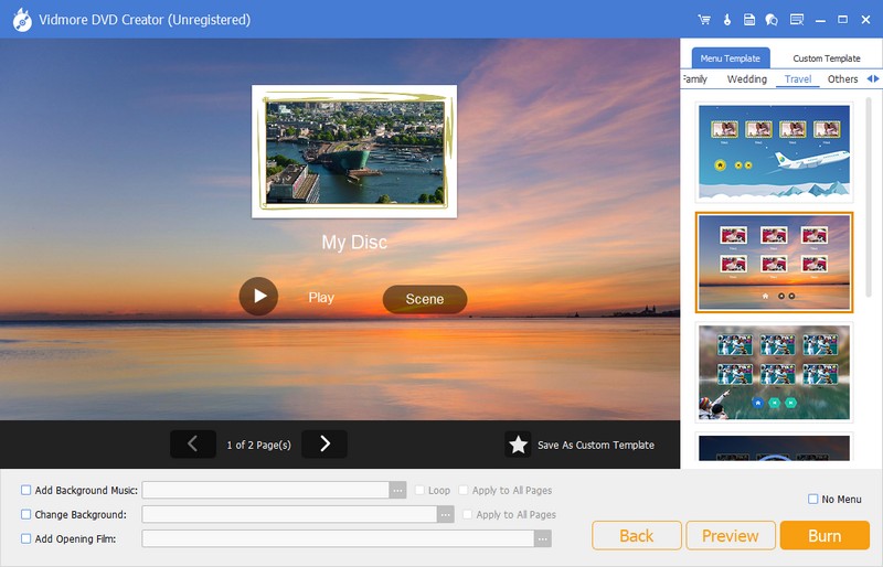 テンプレートを選択