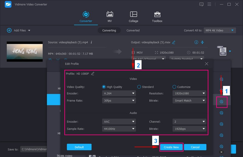 設定ボタンをクリックします