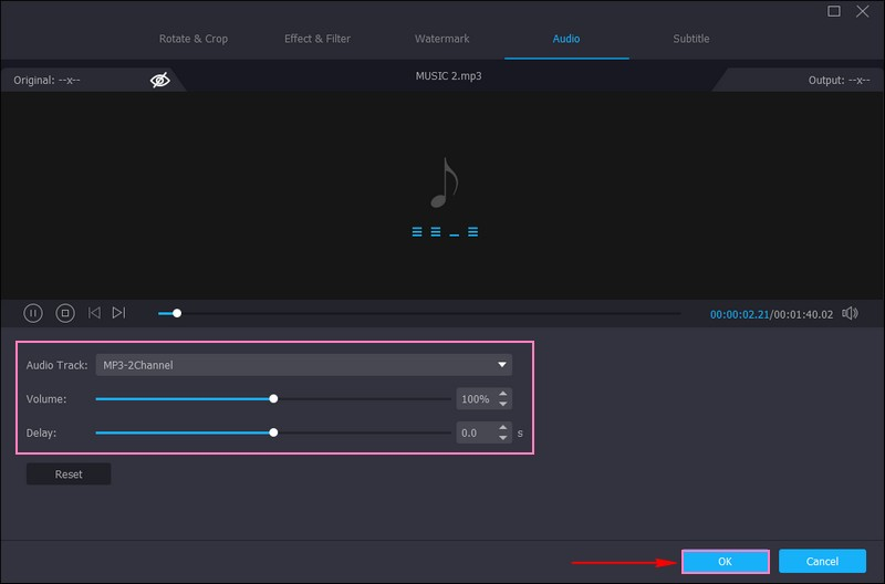 魔法の杖とハサミボタンをクリック