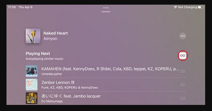 Apple Musicの自動再生をオフにする