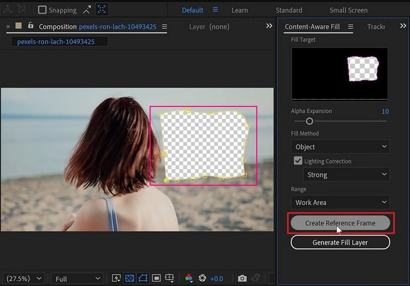 After Effects でオフラインの動画からオブジェクトを削除