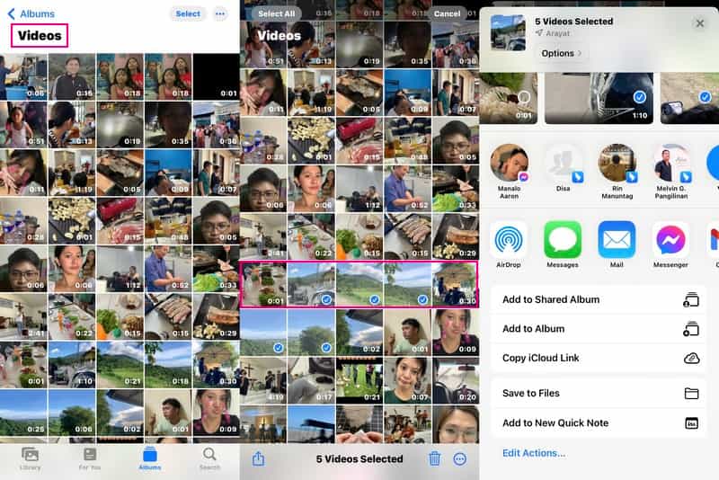 iPhoneのカメラロールで動画を結合する方法
