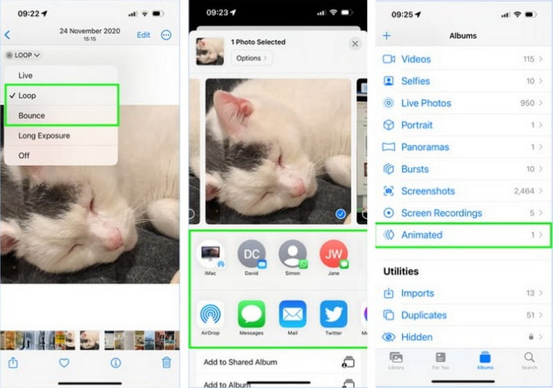 GIF を作成できる写真アプリ