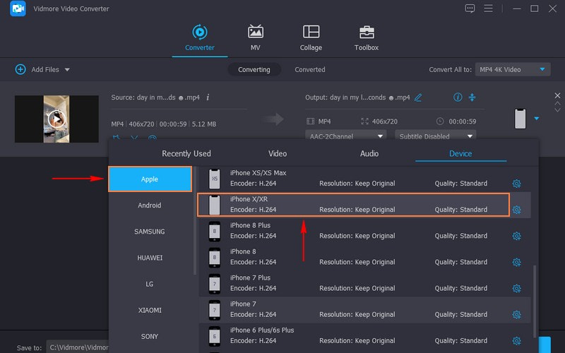 お使いの iPhone モデルを選択