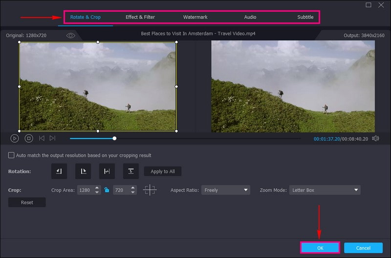変換前に動画を編集