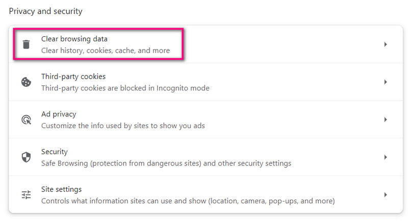 ブラウザのキャッシュをクリア