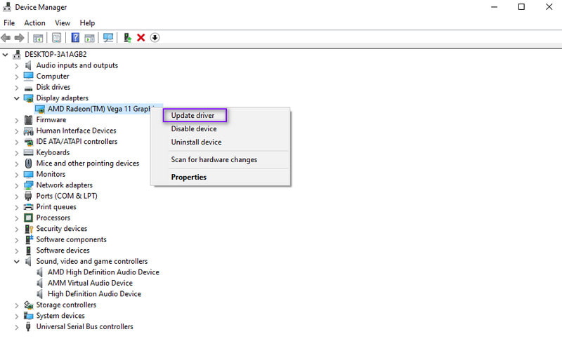 ドライバーを更新する