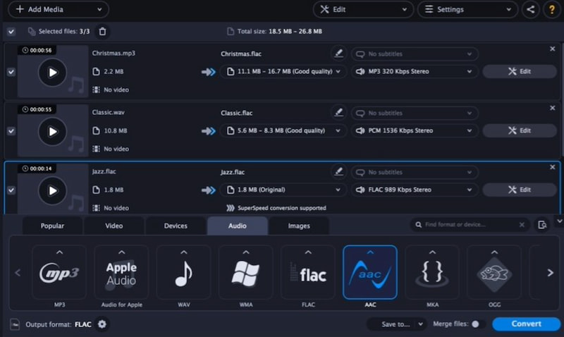 MOVAVI Video Converter（WAV 向け）