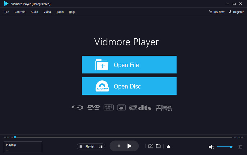 Vidmore Player ダウンロード 再生開始