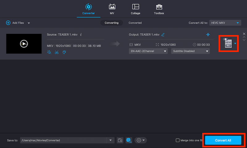 Vidmore Video Converter すべて変換
